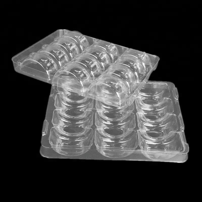 Emballage en plastique de Macaron de pliage carré plateau de boursouflure de Macaron de 12 paquets