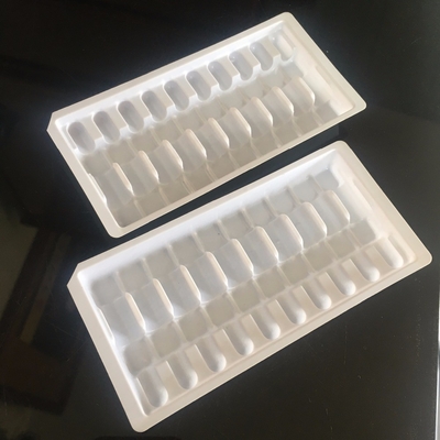 Plateau d' ampoule en plastique transparent Boîte de flacon médical à usage unique 10 ml Emballages en ampoules pour comprimés