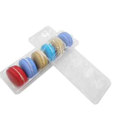 6 pièces macaron pack plateau blister en plastique transparent macaron plateau vide formant macaron emballage