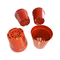 Pots en plastique ronds rouges de crèche de pots de fleur pour faire du jardinage un pot