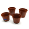 Pots en plastique ronds rouges de crèche de pots de fleur pour faire du jardinage un pot