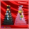 Les 9 boîtes en plastique noires multifonctionnelles d'emballage de tour de macaron de rangées ajustent la tour de macaron fabriquée en Chine