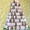 Boursouflure noire Macaron en plastique de 9 rangées empaquetant le support commode de tour de Macarons