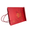 Sac de papier rigide de luxe rouge de boîte-cadeau empaquetant Logo For Tea Chocolate fait sur commande