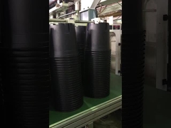 Pots en plastique ronds rouges de crèche de pots de fleur pour faire du jardinage un pot