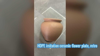Assiette à fleurs en céramique imitation HDPE, assiette à fleurs rétro, assiette à fleurs en plastique
