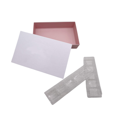 Caisse d'emballage élégante de cadeau de chocolat de boîte de papier 10Pcs avec intérieur clair en plastique