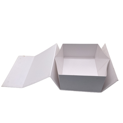 Emballage se pliant rigide blanc de boîte de papier de cadeau pour des vêtements et des chaussures