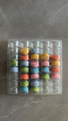 Boîte transparente faite à la main de macarons 40 Emballage en plateau de macarons Emballage en chocolat Couverture supérieure et inférieure Fournisseur d'emballage de gâteau