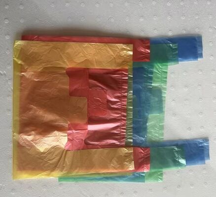 Sac en plastique HDPE recyclable personnalisé avec une haute résistance aux chocs pour le shopping en supermarché