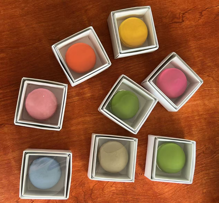 Emballage écologique transparent de macarons avec impression personnalisée pour le stand d'affichage et la boîte-cadeau