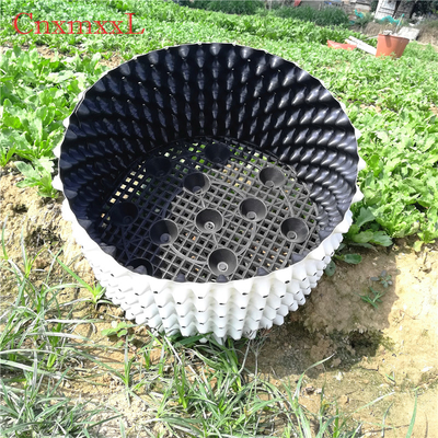 Seaux blancs d'élagage d'air de serre chaude de pots d'air de plastique de HDPE de la croissance 0.9mm de racine