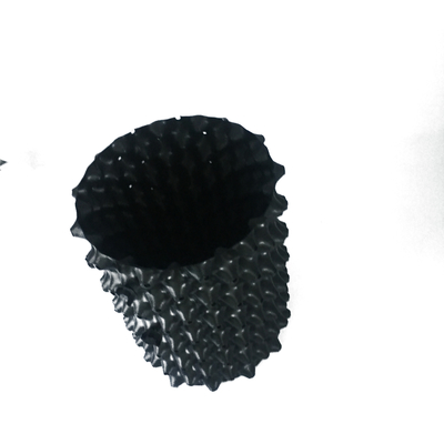 les pots en plastique d'air de PVC du diamètre 0.7mm de 20cm pas ont enduit les pots noirs d'air de polymères dégradables