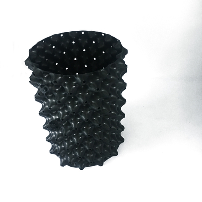 les pots en plastique d'air de PVC du diamètre 0.7mm de 20cm pas ont enduit les pots noirs d'air de polymères dégradables