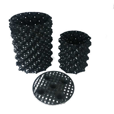 les pots en plastique d'air de PVC du diamètre 0.7mm de 20cm pas ont enduit les pots noirs d'air de polymères dégradables