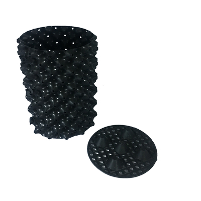 les pots en plastique d'air de PVC du diamètre 0.7mm de 20cm pas ont enduit les pots noirs d'air de polymères dégradables