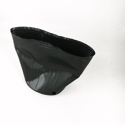 Couleur noire Gros pot de fleurs en plastique résistant au vieillissement