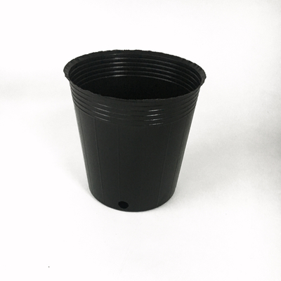 Couleur noire Gros pot de fleurs en plastique résistant au vieillissement