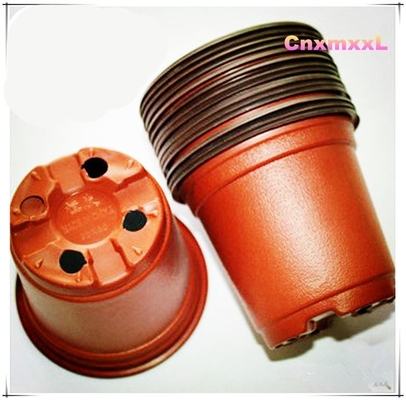 Nouveau design 3 pouces pots de jardin en plastique couleur marron doux pot de fleurs en plastique