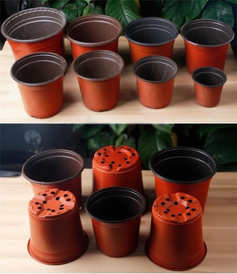 Nouveau design 3 pouces pots de jardin en plastique couleur marron doux pot de fleurs en plastique