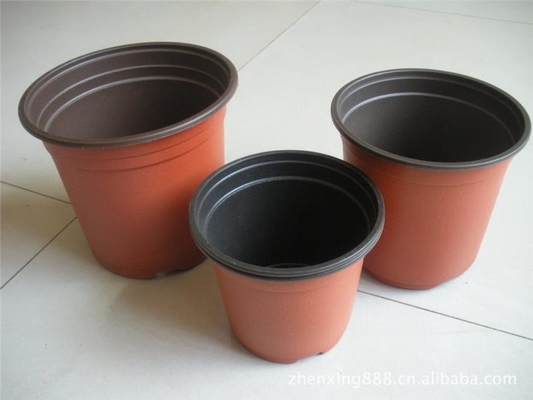 Nouveau design 3 pouces pots de jardin en plastique couleur marron doux pot de fleurs en plastique