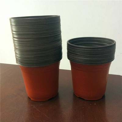 Nouveau design 3 pouces pots de jardin en plastique couleur marron doux pot de fleurs en plastique