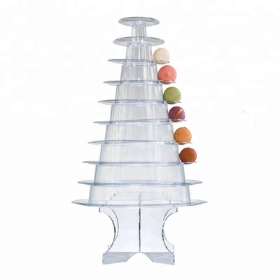 Nouveau design 10 étages Macaron Tour plateau jetable