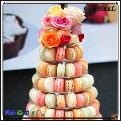 Nouveau design 10 étages Macaron Tour plateau jetable