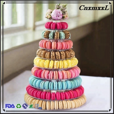 Nouveau design 10 étages Macaron Tour plateau jetable