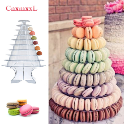 Super WOW 10 étage Macaron Blister Tour Stand Emballage revêtement UV