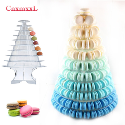 Super WOW 10 étage Macaron Blister Tour Stand Emballage revêtement UV