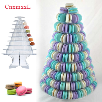 Super 10 niveau de macarons en ampoules Tour Stand Packaging avec acrylique