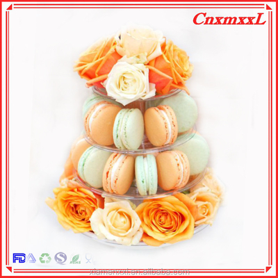 Lamination brillante 4 couches Tour de macarons avec 47 pièces de macarons en gros