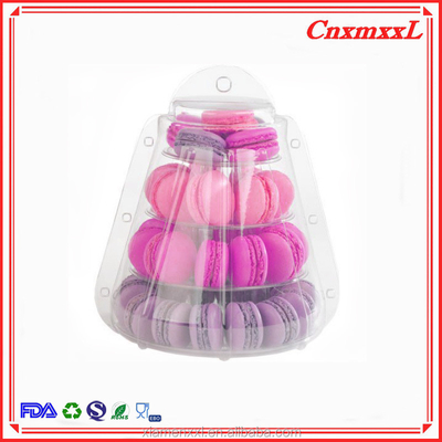 Lamination brillante 4 couches Tour de macarons avec 47 pièces de macarons en gros