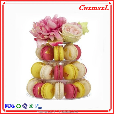 Lamination brillante 4 couches Tour de macarons avec 47 pièces de macarons en gros