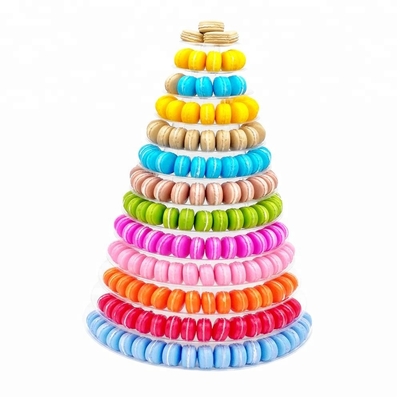 Nouveau stand d'affichage de la pyramide de la tour Macaron de 13 niveaux en plastique