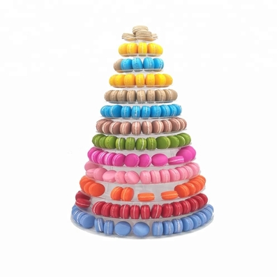 Nouveau stand d'affichage de la pyramide de la tour Macaron de 13 niveaux en plastique