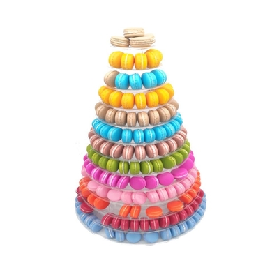 Nouveau stand d'affichage de la pyramide de la tour Macaron de 13 niveaux en plastique