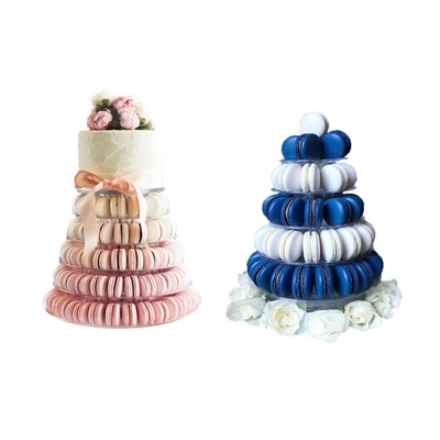 Tour de macarons à 6 niveaux pour la décoration de gâteaux