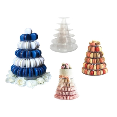 Tour de macarons à 6 niveaux pour la décoration de gâteaux