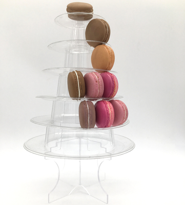 Étagère de gâteau Macaron Tour 6 étages avec support acrylique transparent