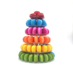 Étagère de gâteau Macaron Tour 6 étages avec support acrylique transparent