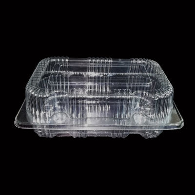 Plateau en plastique PET biodégradable de qualité alimentaire de 18 cm pour l'emballage de salades et de légumes