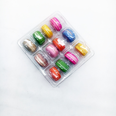 Plateau d'emballage à vapeur en plastique sur mesure 12 trous Plateau à macarons