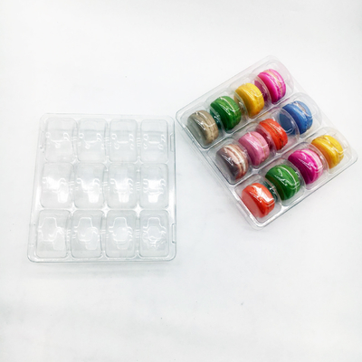 Plateau d'emballage à vapeur en plastique sur mesure 12 trous Plateau à macarons