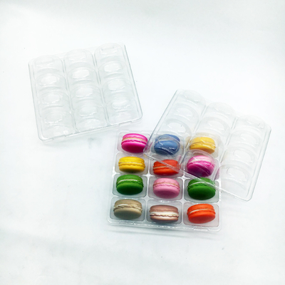 Plateau d'emballage à vapeur en plastique sur mesure 12 trous Plateau à macarons