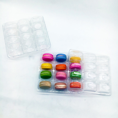 Plateau d'emballage à vapeur en plastique sur mesure 12 trous Plateau à macarons