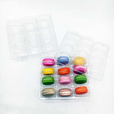 Plateau d'emballage à vapeur en plastique sur mesure 12 trous Plateau à macarons