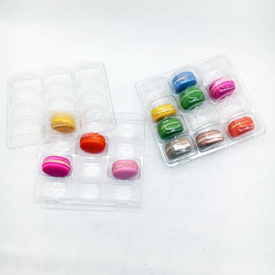 Plateau d'emballage à vapeur en plastique sur mesure 12 trous Plateau à macarons