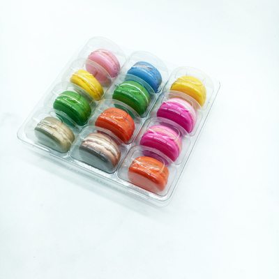 12 plateau à macarons creux plateau d'emballage en plastique sur mesure